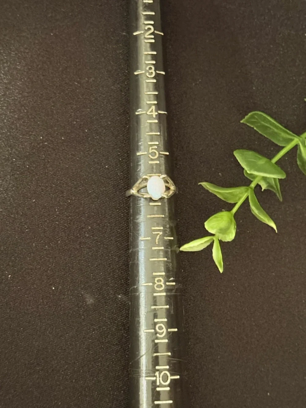 Silver Blue Opal Oval Ring‎